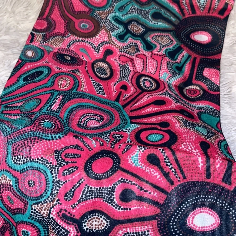 2/$10 long pink, black and turquoise neck gaiter